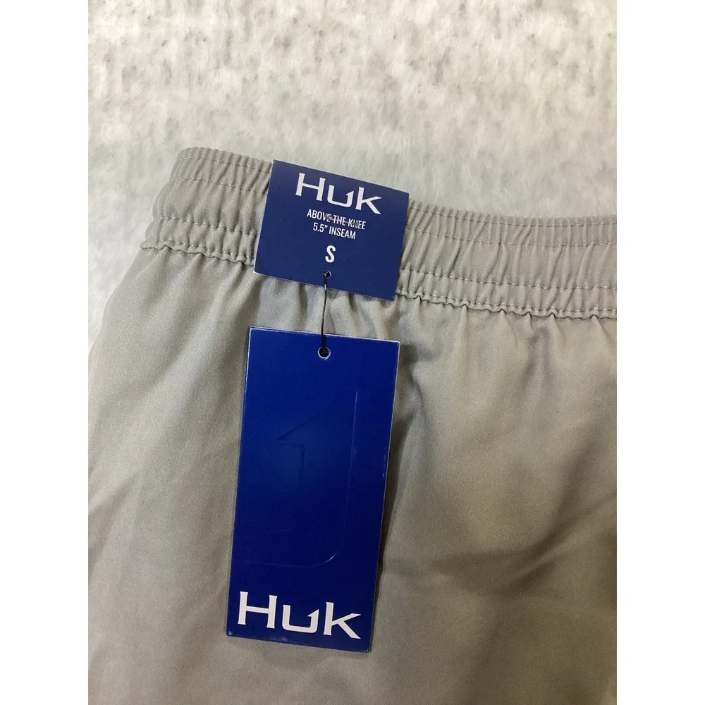 Huk Mens Pursuit Volley Fishing Shorts Sharkskin Grey 5.5 Inseam‎ H2000132 S
